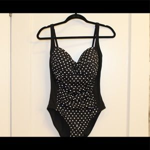 NWT. Polka dot one piece bathing suit
